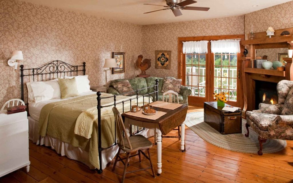 Sunflower Suite bedroom at Chanticleer Guest House - Door County Lodging